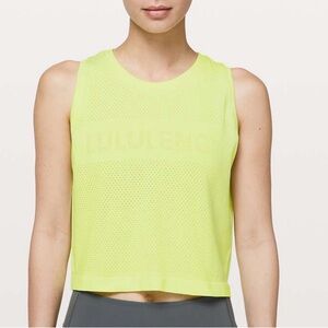 LULULEMON Breeze By Muscle Crop Tank *lululemon
Florid Flash / White Size 12